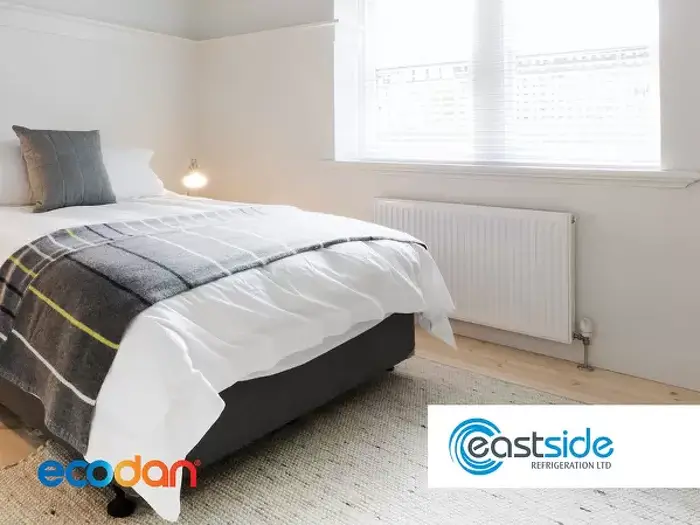 Ecodan radiator in bedroom